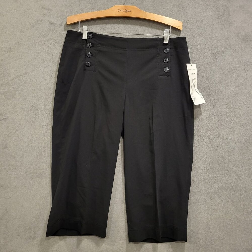 Larry Levine Cropped Pants Women's Size 14 Business Office‎ Career Classic